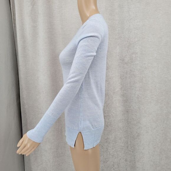 Fenn Wright Manson Pale Blue Merino Wool Vneck Sweater Women's Small - Picture 6 of 11